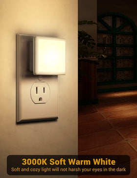 JandCase night light illuminating kitchen, bathroom, and hallway areas