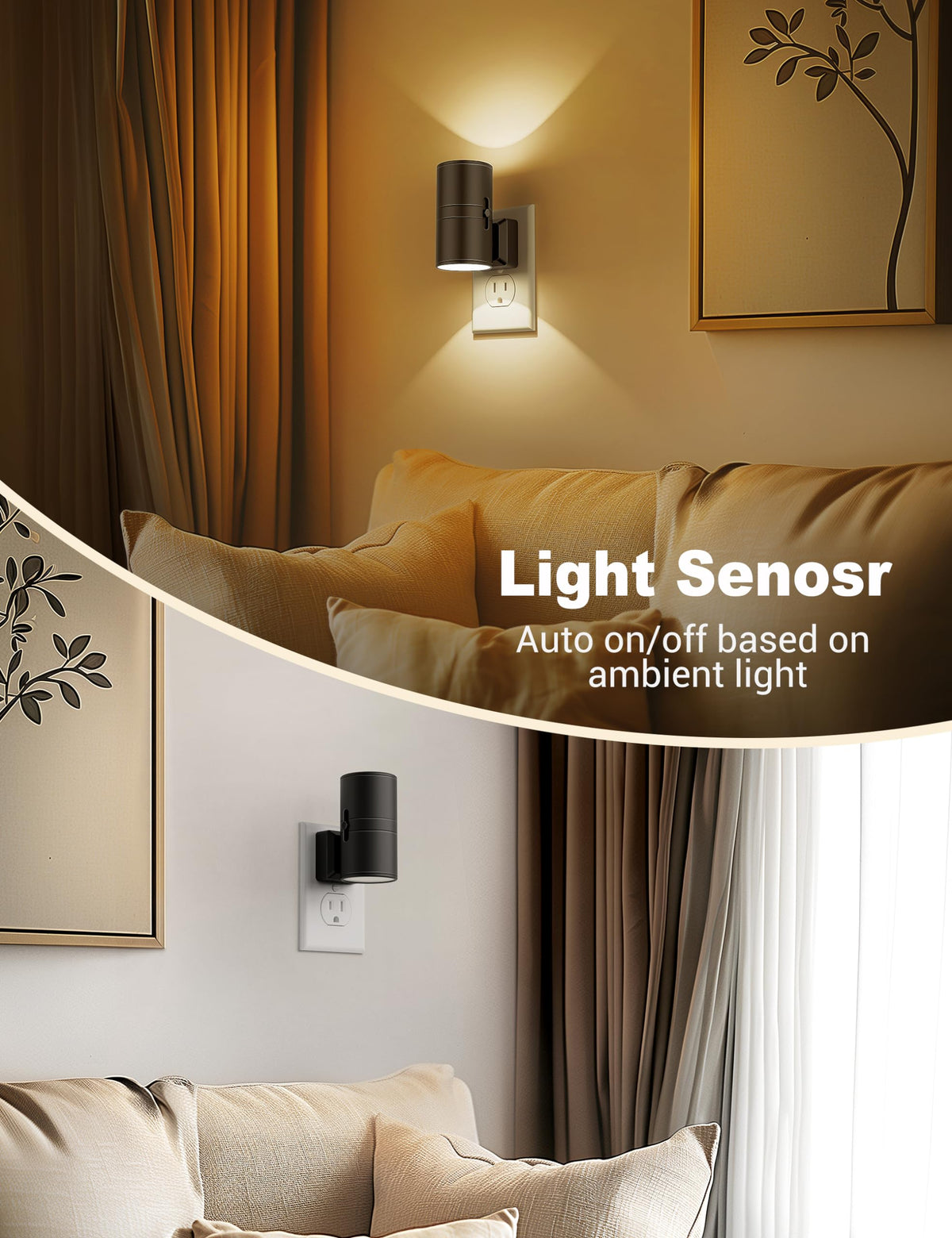 JandCase Night Light modern cylinder design blends with contemporary interiors