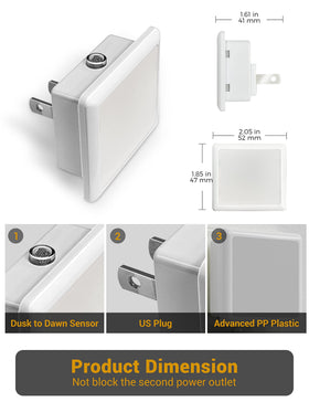 JandCase modern-design night light blends with any room decor