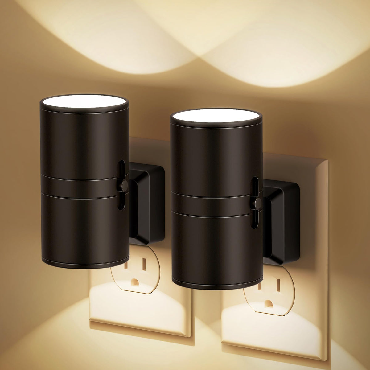 JandCase night light plug-in adjustable brightness for personalized glow.