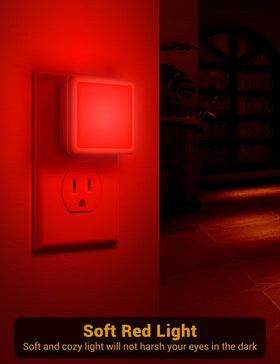 JandCase red night light energy-saving 0.3W usage for continuous comfort.