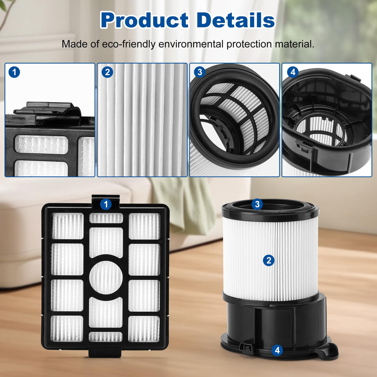Janedtcyy auto-empty dock pre-motor filter visual: sustains consistent airflow for reliable auto-dock operation.