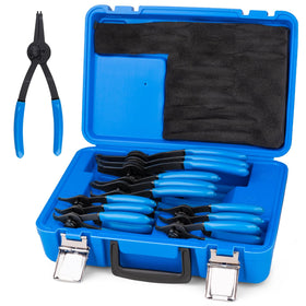 Janhemei snap ring pliers with knob switch for quick internal or external ring changes.