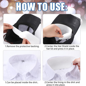 Peel-and-stick hat liner for quick application on the sweatband
