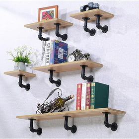 Janyang black-coated iron brackets add a modern industrial look.