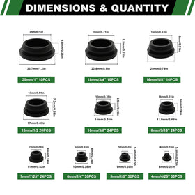 Japtend ten sizes round-hole plugs for versatile sealing in cars and furniture