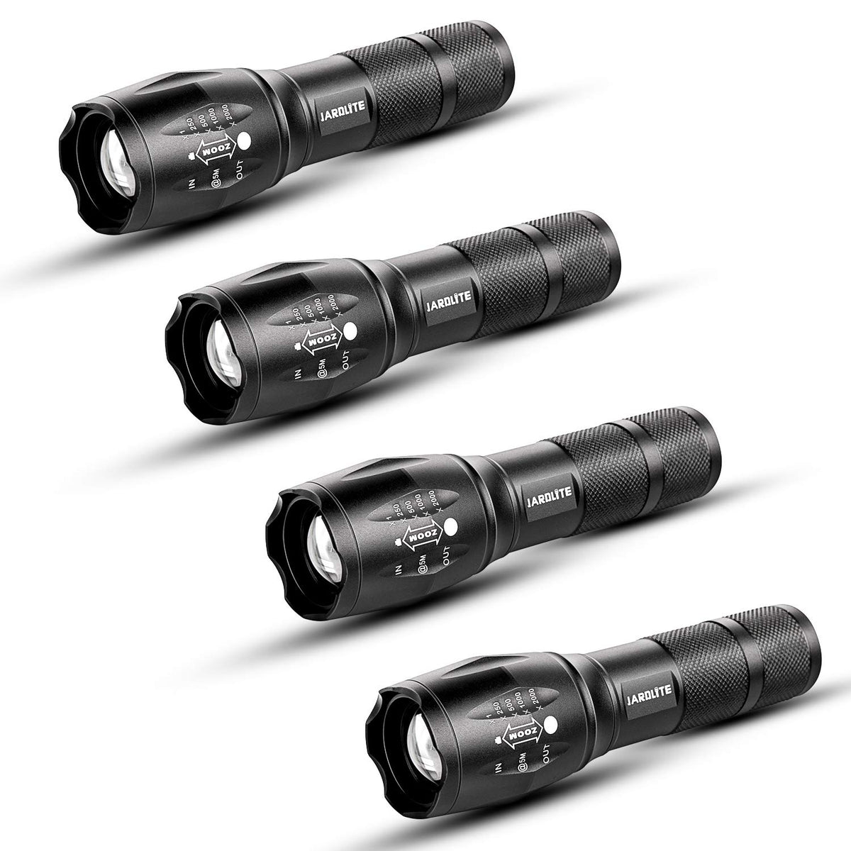 JARDLITE LED emergency flashlight 4-pack ready for power outages