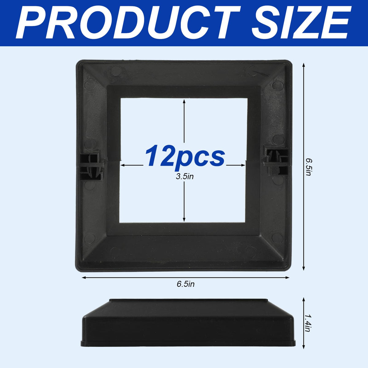 JarThenaAMCS pvc base cover black guards post bases from moisture.