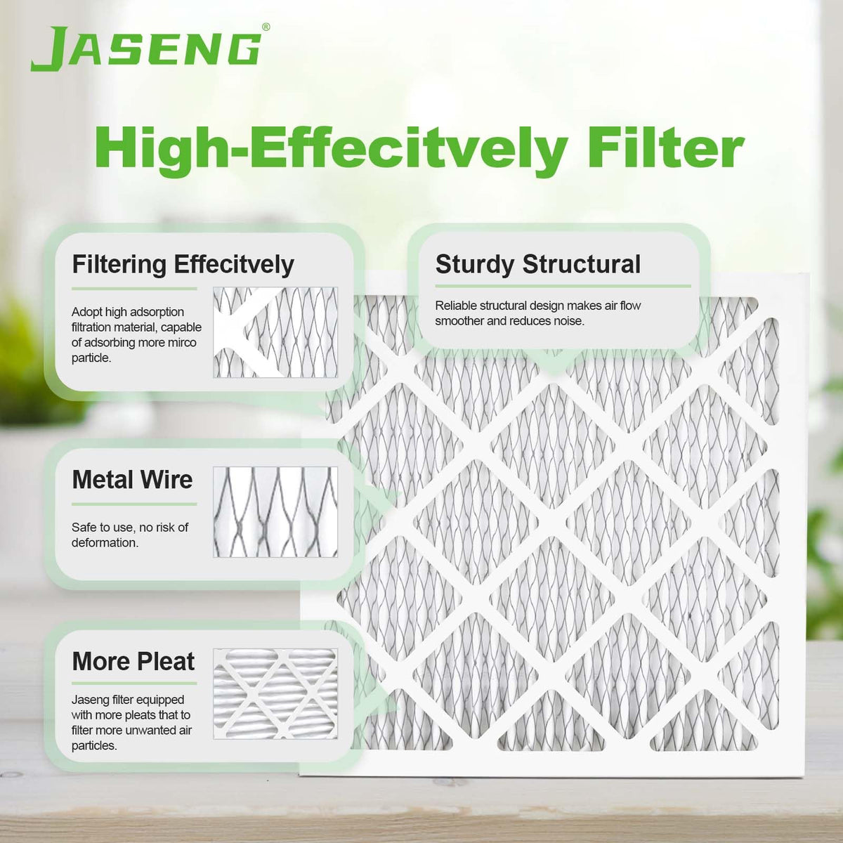 JASENG dust-defense filter protects living spaces from fine particles