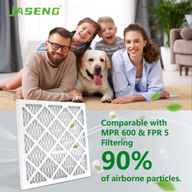 JASENG pleated media close-up demonstrating high-efficiency filtration