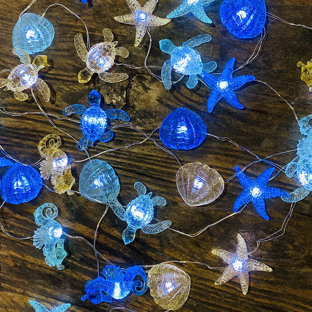 JASHIKA coastal solar string lights Starfish: adds coastal whimsy to yards.