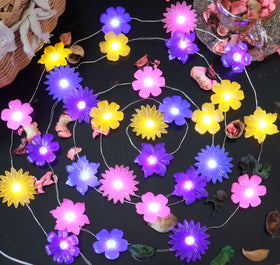 JASHIKA flower lights close-up of cute fairy blossoms creating a warm ambiance.