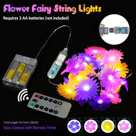 JASHIKA flower lights detailed petals glow softly for charming floral decor.