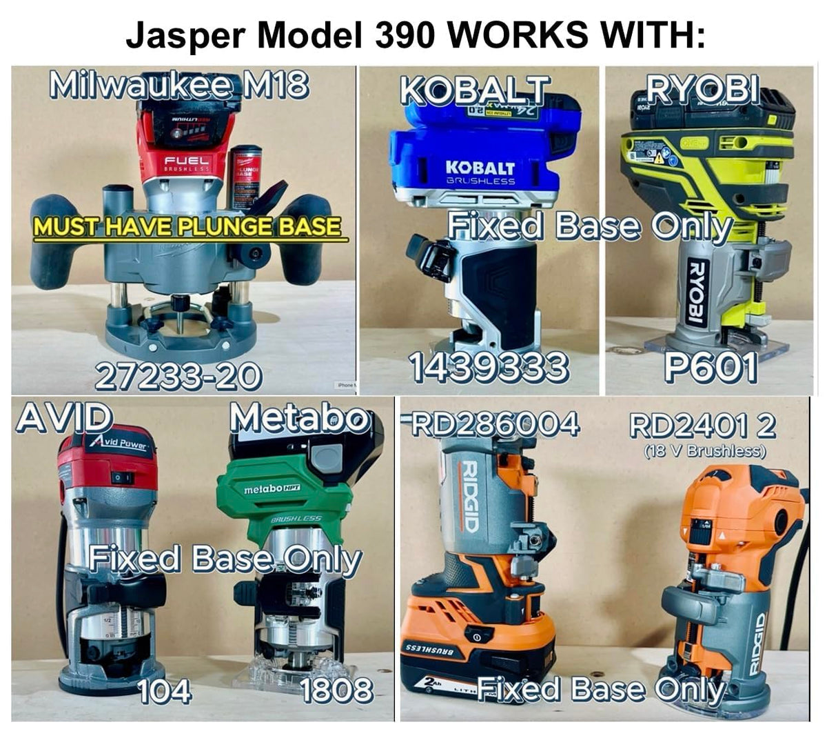 Jasper 390 XLC range offers 184 circle sizes for diverse projects.