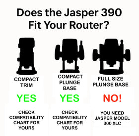 Jasper 390 XLC mounting hardware supports quick, stable setup.