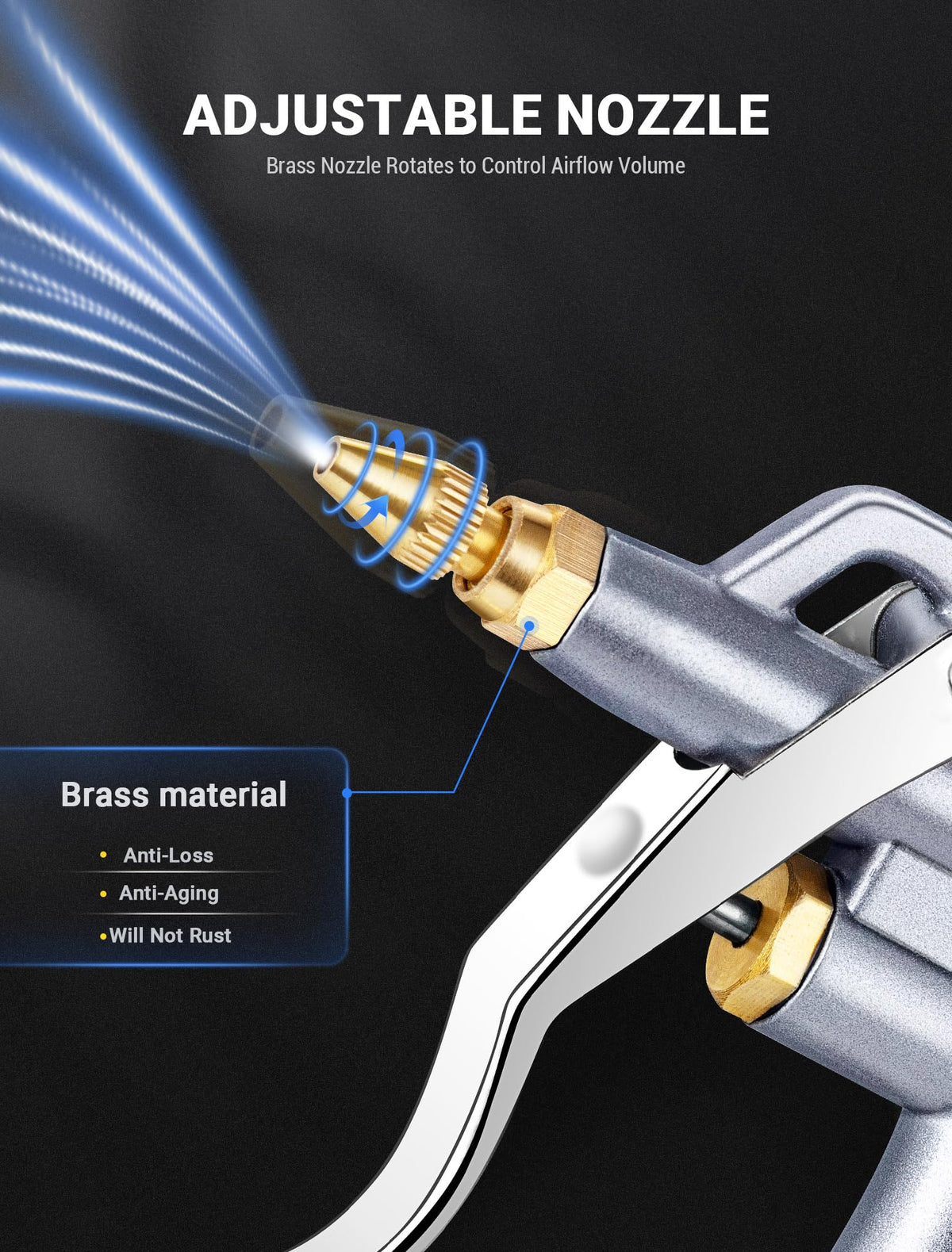 All-metal body and stainless trigger on the JASTIND blow gun for heavy use