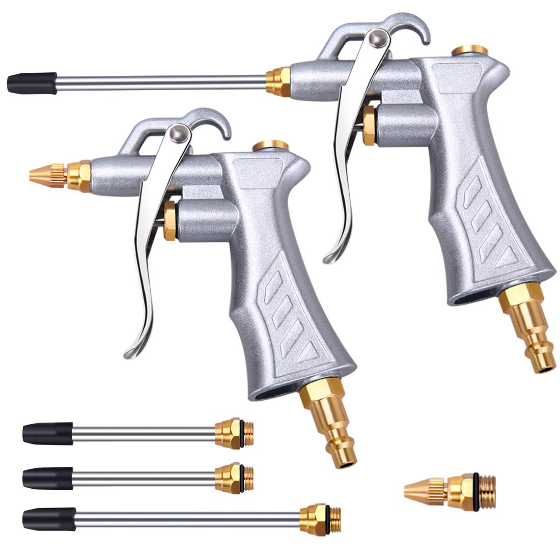 JASTIND industrial air blow gun with brass adjustable nozzle for precise airflow control