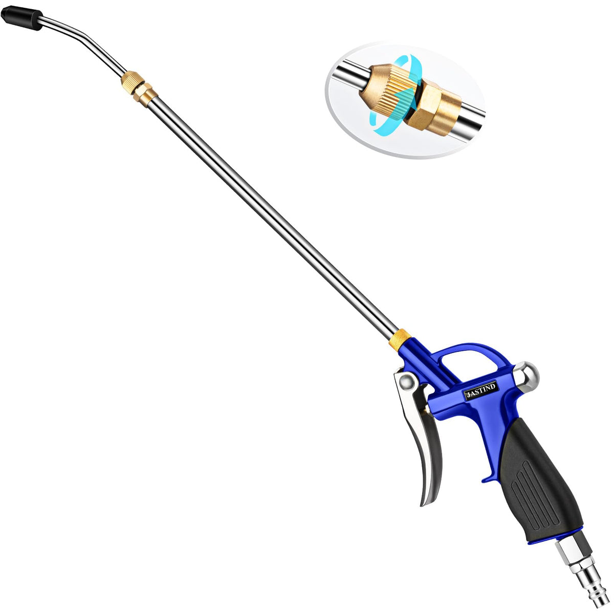 JASTIND long air wand extendable nozzle for deep reach cleaning and dust removal.