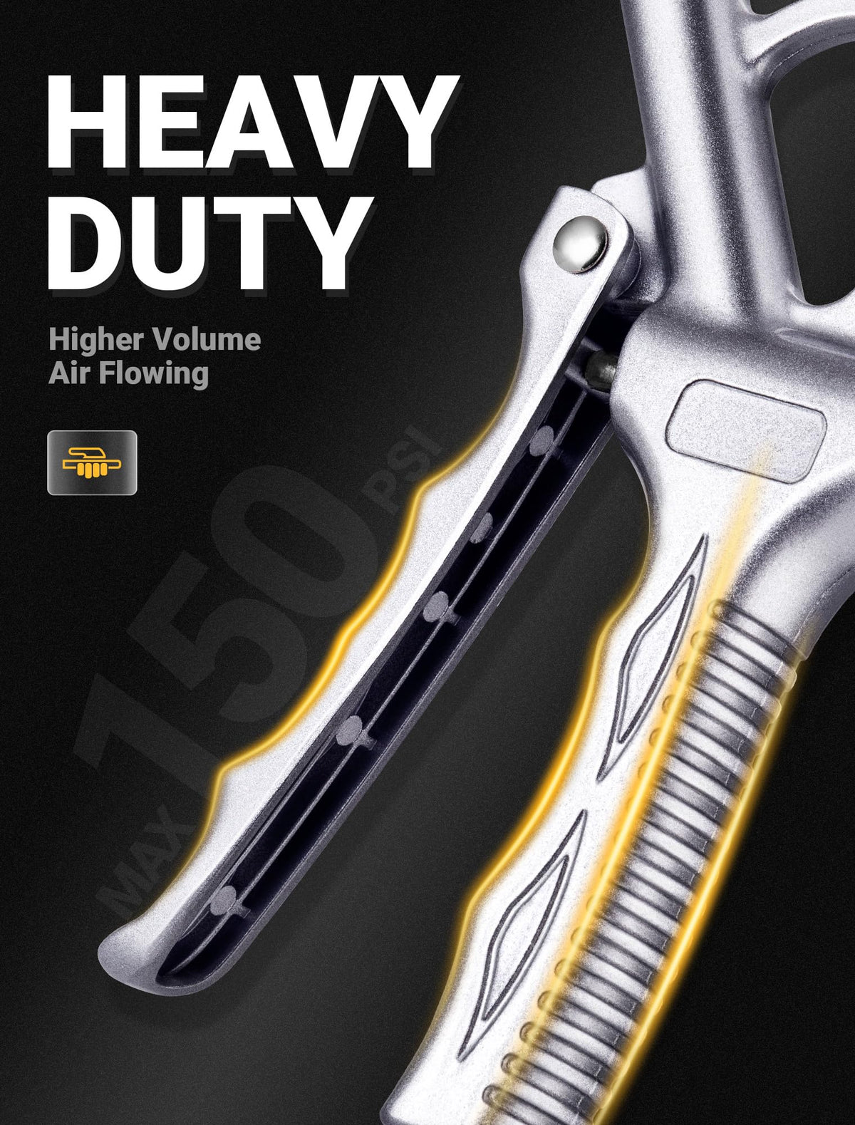 JASTIND air blow gun with adjustable nozzle to control airflow for precise cleaning