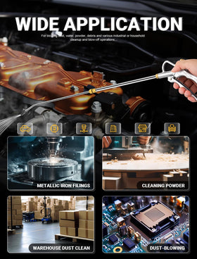 JASTIND extendable reach helps access narrow gaps during cleanup and blow-off