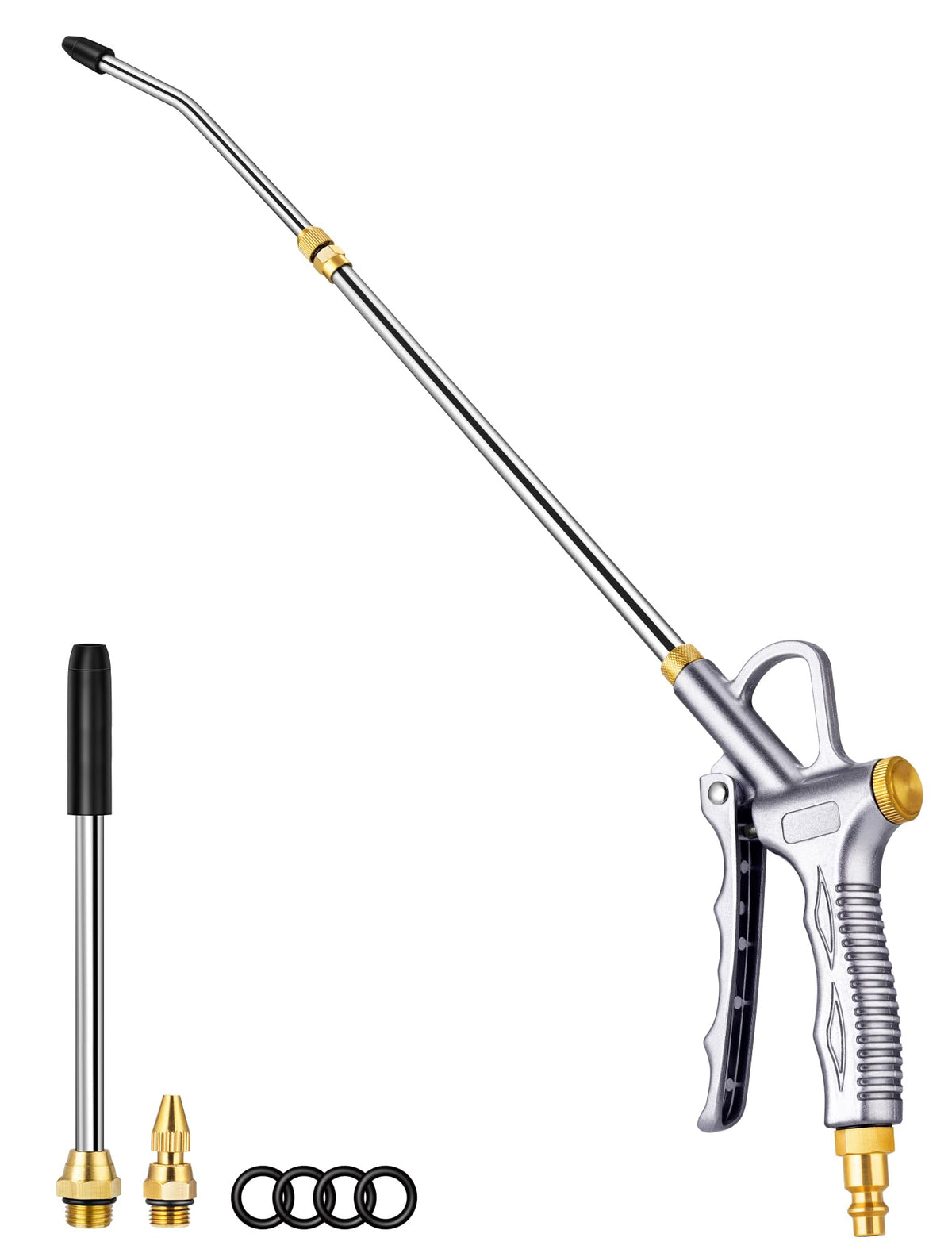 JASTIND upgrade air blow gun with extended nozzle reaching tight spaces for cleaning