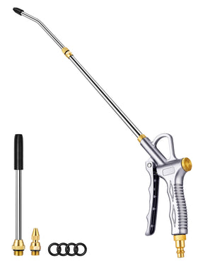 JASTIND upgrade air blow gun with extended nozzle reaching tight spaces for cleaning