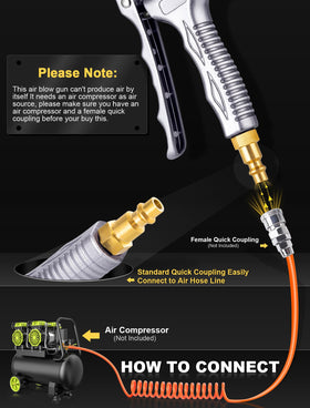 JASTIND stainless steel guard nozzle protects surfaces while directing air flow