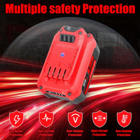 JAUKIST 20V battery with LED indicators to monitor remaining power.