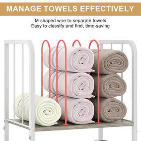 Jautokerdar towel rack three-tier shelves for towels and accessories