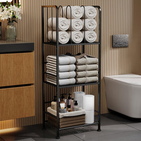 Jautokerdar towel rack 3-tier stand for organized towels and easy access