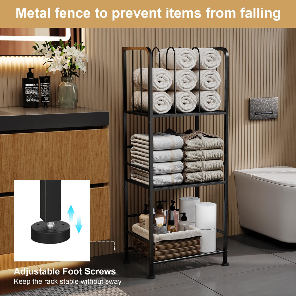 Jautokerdar versatile towel storage for bathroom or outdoor use