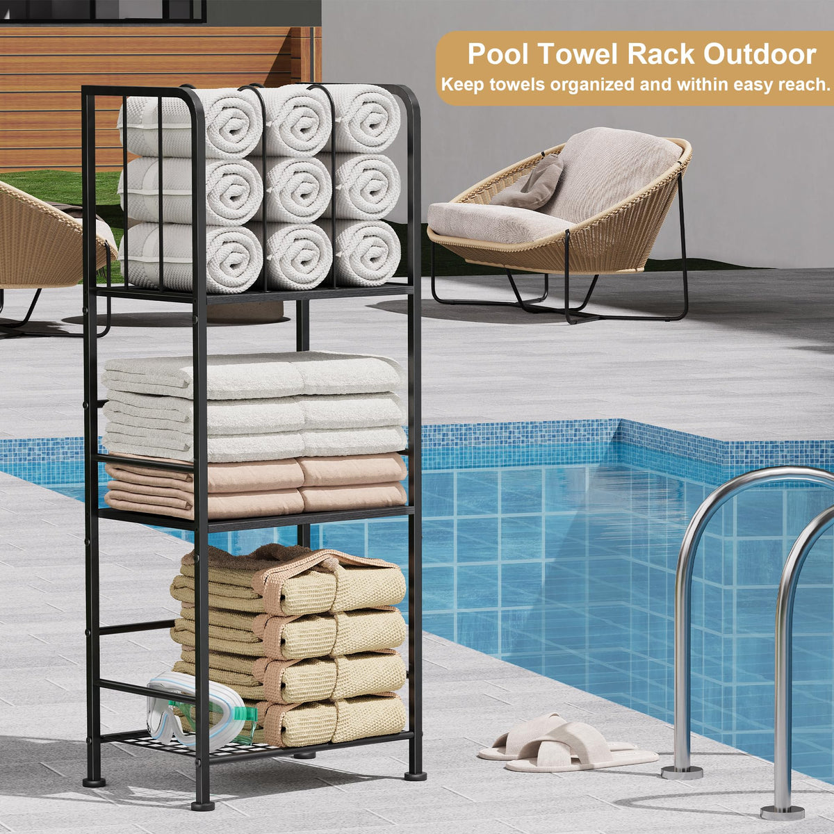 Jautokerdar free-standing rack fits any room without installation