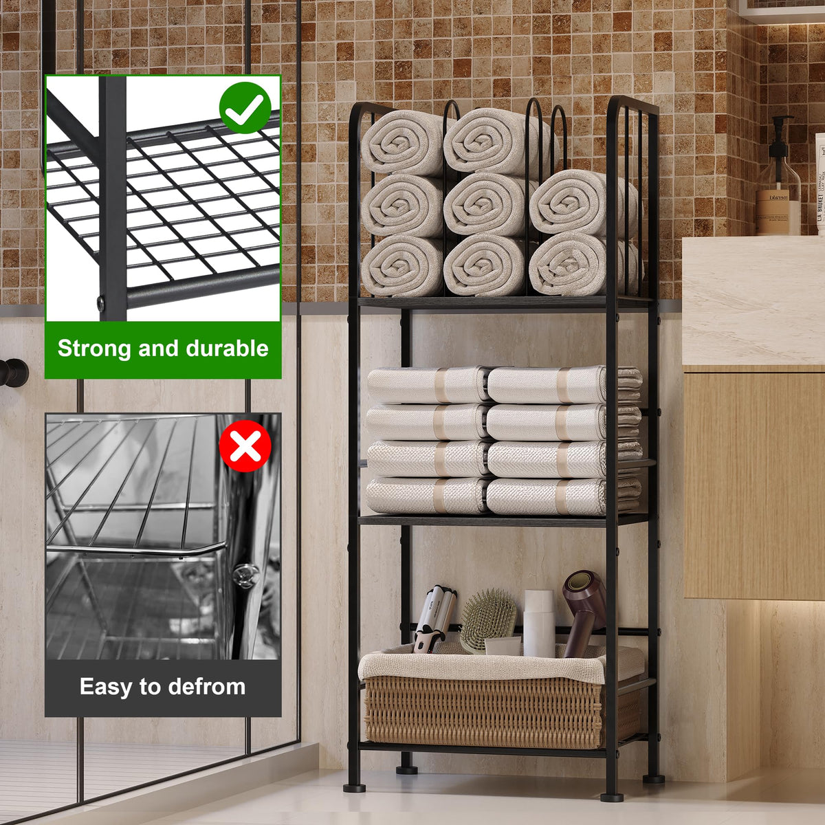 Jautokerdar rustic black finish adds style to bathroom or pool area