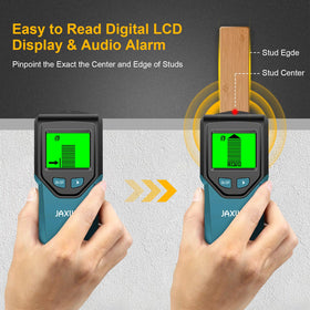 JAXWQ Stud Finder LCD display shows center and edge locations clearly.