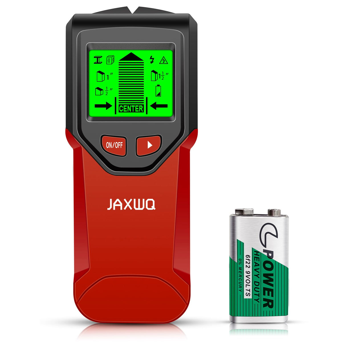 JAXWQ Stud Finder Wall Scanner shows center and edge with precision for mounting.