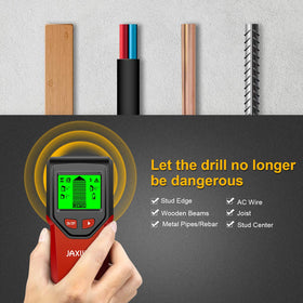 JAXWQ Stud Finder wall scanner uses deep scan to identify large behind-wall objects.