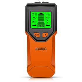 JAXWQ Stud Finder with HD LCD display locates studs quickly behind walls.