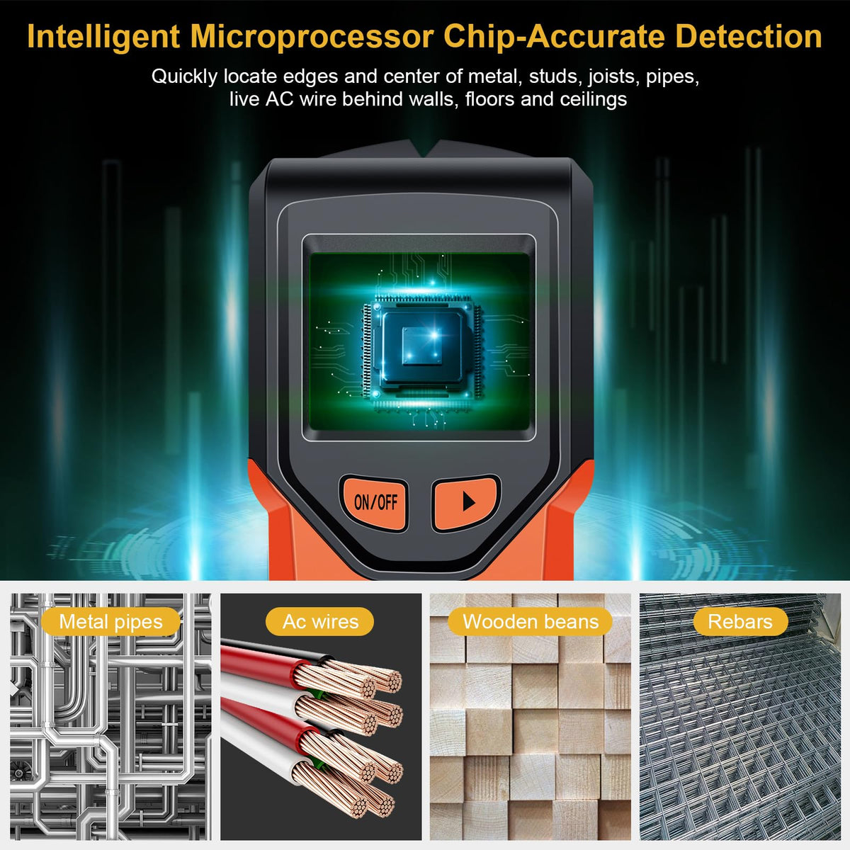 JAXWQ Stud Finder with smart chip for accurate detection.