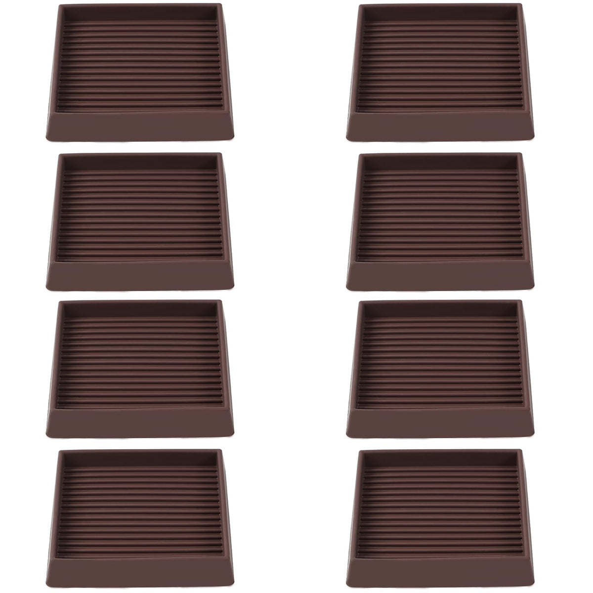 Jayen 3x3 square rubber caster cups floor protector reduces scratches and movement