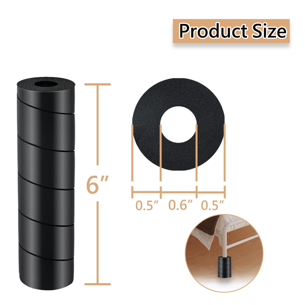 Jayen adjustable-fit toe protectors fit metal wood and other leg sizes