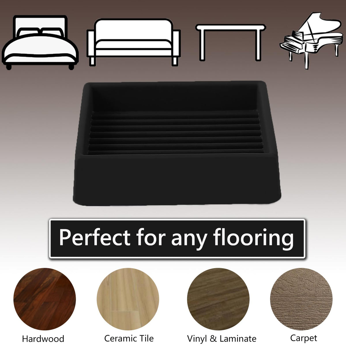 Jayen anti-slip furniture cups protect floors while stabilizing heavy furniture.