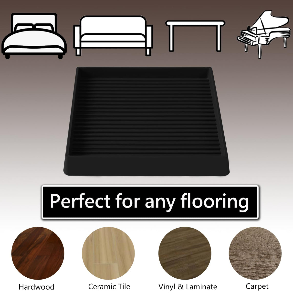 Jayen anti-slip furniture pad on wood floor prevents movement and scuffs.