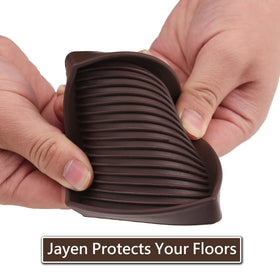 Jayen durable rubber caster cups grip firmly to prevent sliding