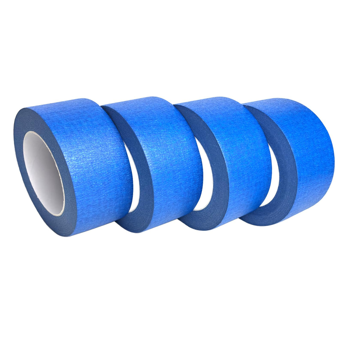 JayJayup blue 2-inch painters tape creates crisp paint lines on walls.
