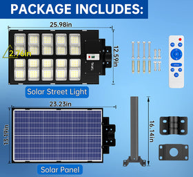 JAYNLT Y-5200W easy-installation solar street light for pole or wall mounting.