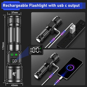 JAY-PARK Flashlight COB side light for ambient coverage and safety