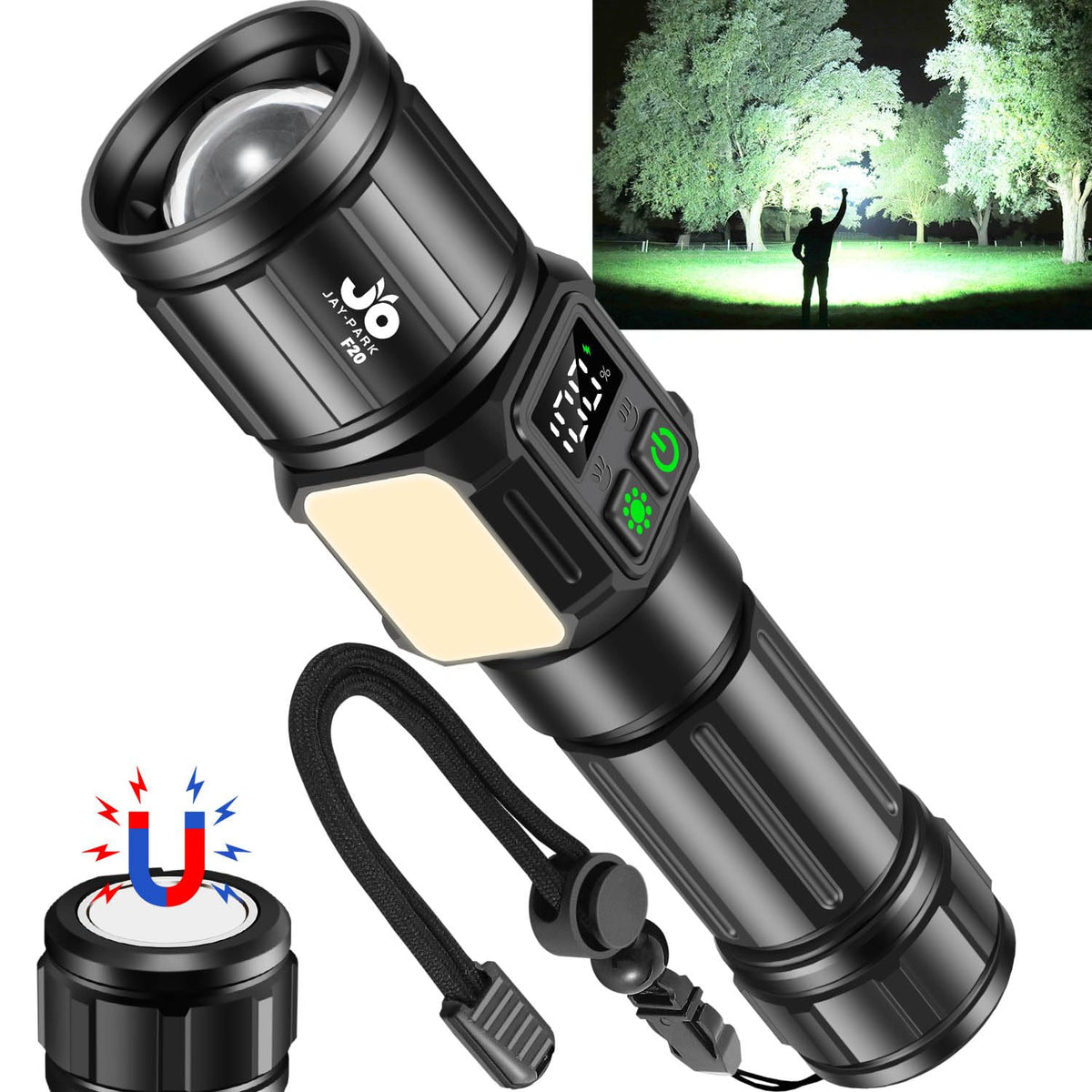 JAY-PARK Flashlight reliable emergency lighting in outdoor settings
