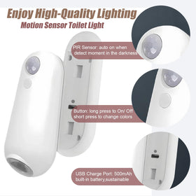 Jaypurling toilet night light backboard installation demonstrates easy setup