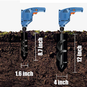Jayzod auger drill bit 4x12 inch size for deeper planting holes
