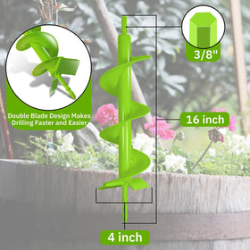 Jayzod solid steel 4x16 auger for durable garden use.